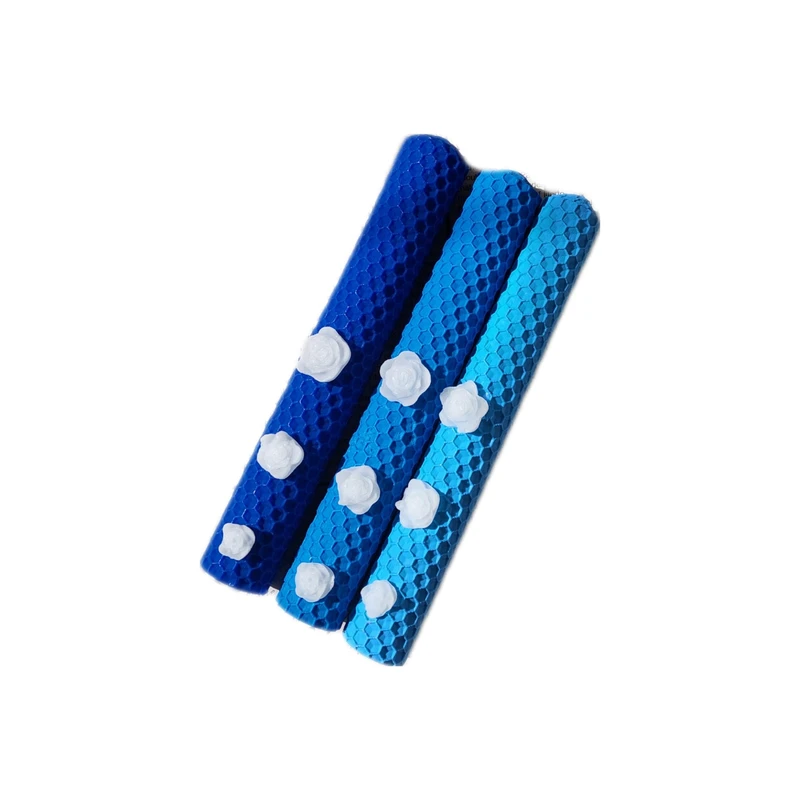 شمع بیزوکس مدل موم عسلی شکوفه دار بسته سه عددی