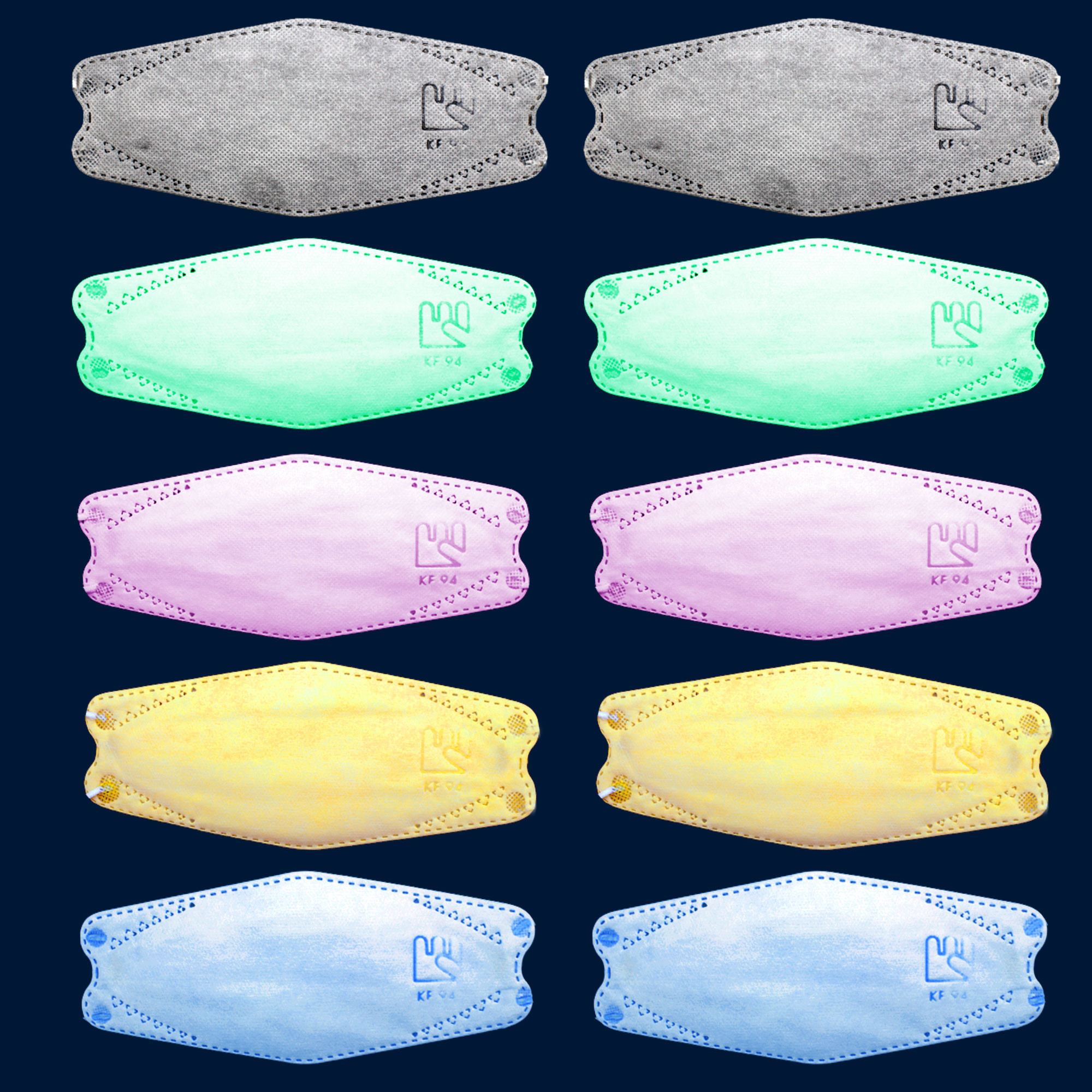 ماسک تنفسی دیباطب مدل رنگین کمان بسته 10 عددی