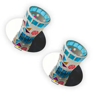 قاب چراغ هالوژن مدل دکوراتیو طرح کریستال پایه G4 کد G14 بسته 2 عددی
