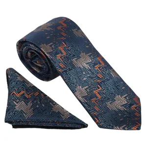 ست کراوات و دستمال جیب مردانه نسن مدل T259