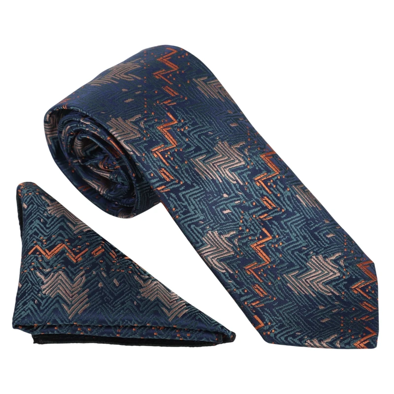 ست کراوات و دستمال جیب مردانه نسن مدل T259