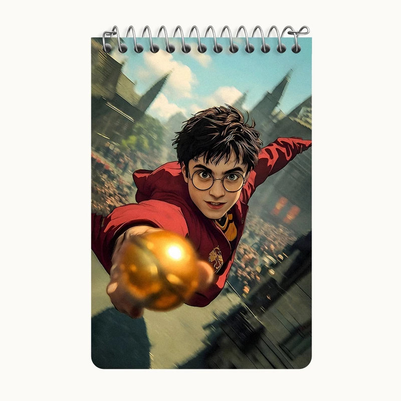 دفتر یادداشت 50 برگ خندالو طرح هری پاتر (Harry Potter) کد F8939