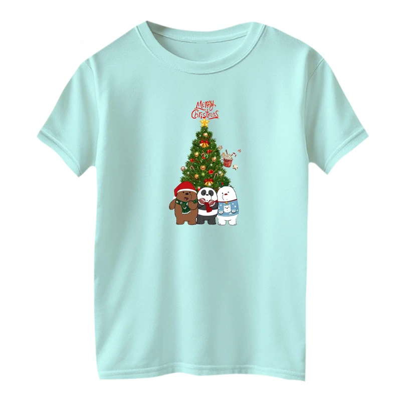 تی شرت آستین کوتاه بچگانه مدل خرس کریسمس کد 6
