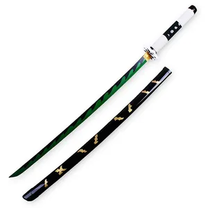 ست شمشیر بازی مدل شمشیر چوبی 1 متری مدل سانمی شینازوگاوا Sanemi Shinazugawa طرح شیطان کش Demon Slayer