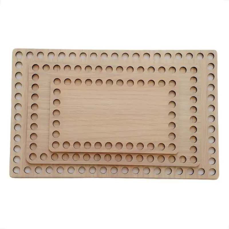 کفی تریکو بافی مدل مستطیل 15-20-24 مجموعه 3 عددی