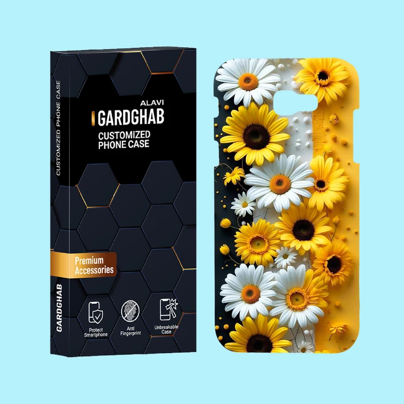 کاور گارد قاب علوی مدل گل مناسب برای گوشی موبایل سامسونگ Galaxy A720 / A7 2017