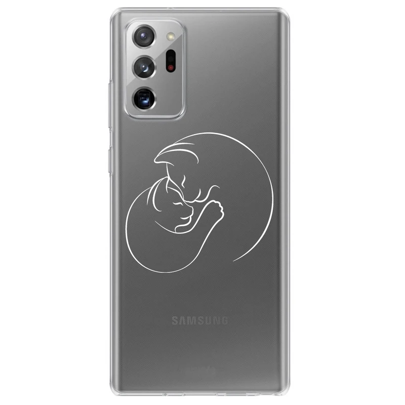 کاور مگافون طرح گربه مدل C61-W مناسب برای گوشی موبایل سامسونگ Galaxy Note 20 Ultra