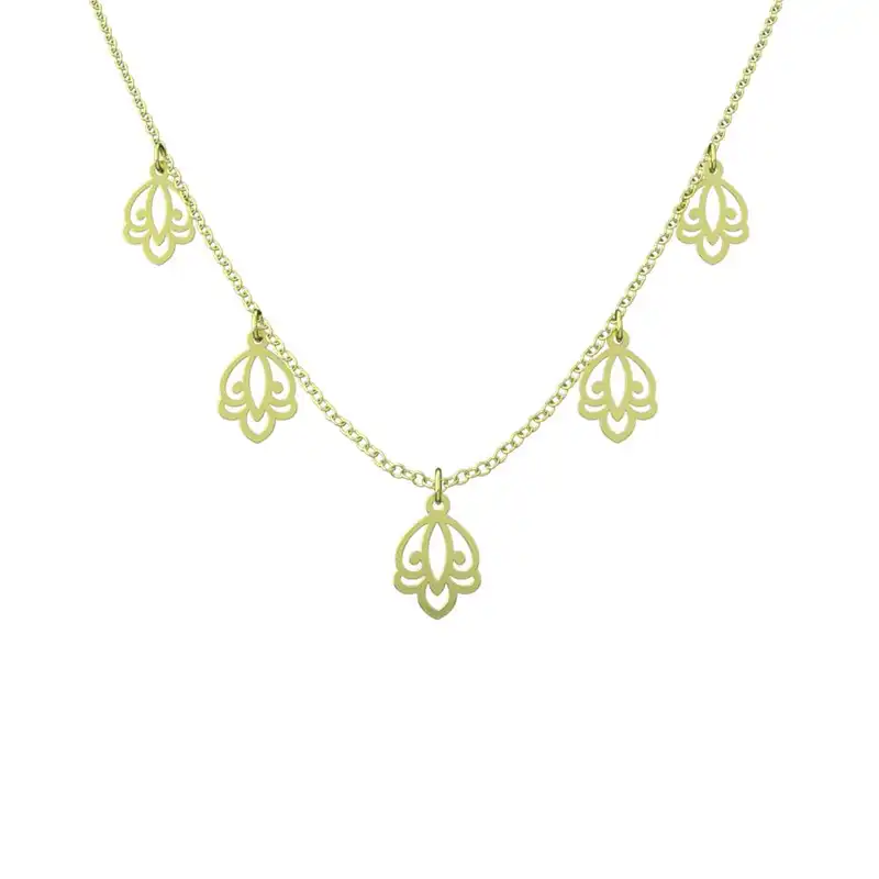 گردنبند طلا 18 عیار زنانه مدوپد مدل هندسی کد RNA15099