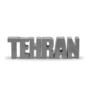 مجسمه بتنی طرح حروف مدل TEHRAN مجموعه 6 عددی