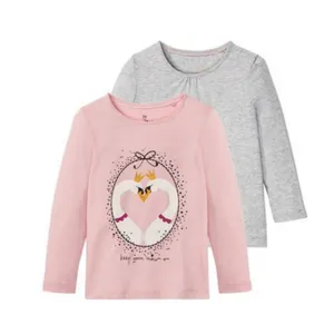 تی شرت آستین بلند دخترانه لوپیلو مدل G194 مجموعه 2 عددی