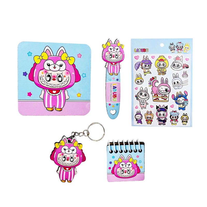 بسته لوازم تحریر مدل لبوبو مجموعه 5 عددی