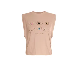 تاپ زنانه بنیس مدل اریکا رنگ نسکافه ای