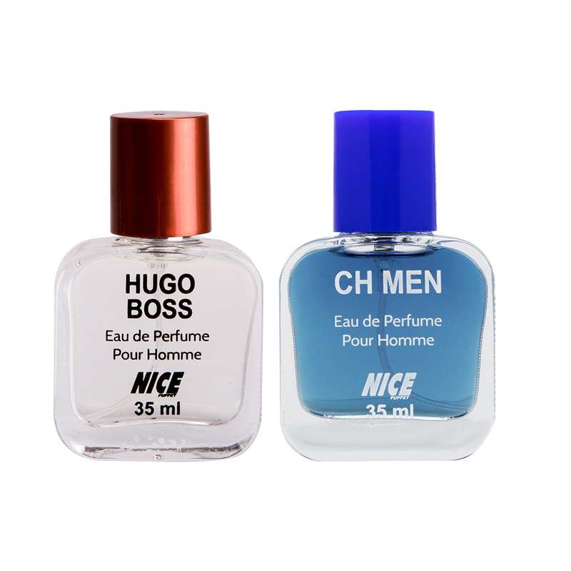 عطر جیبی مردانه نایس مدل Hugo Bos حجم 35 میلی لیتر به همراه عطر جیبی مردانه نایس مدل CH حجم 35 میلی لیتر مجموعه دو عددی