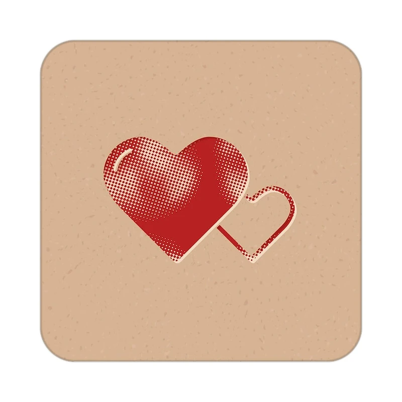 زیر لیوانی کاکتی طرح عاشقانه مدل mp38552