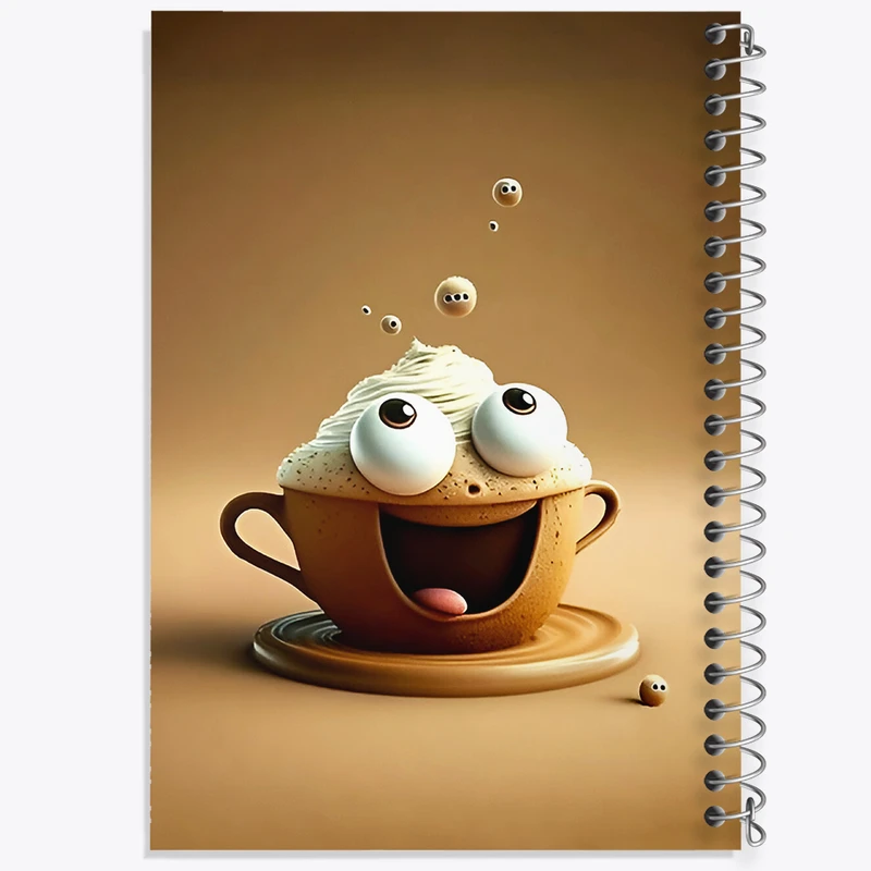 دفتر لیست خرید 50 برگ خندالو طرح فنجان کاپوچینو کد F6829