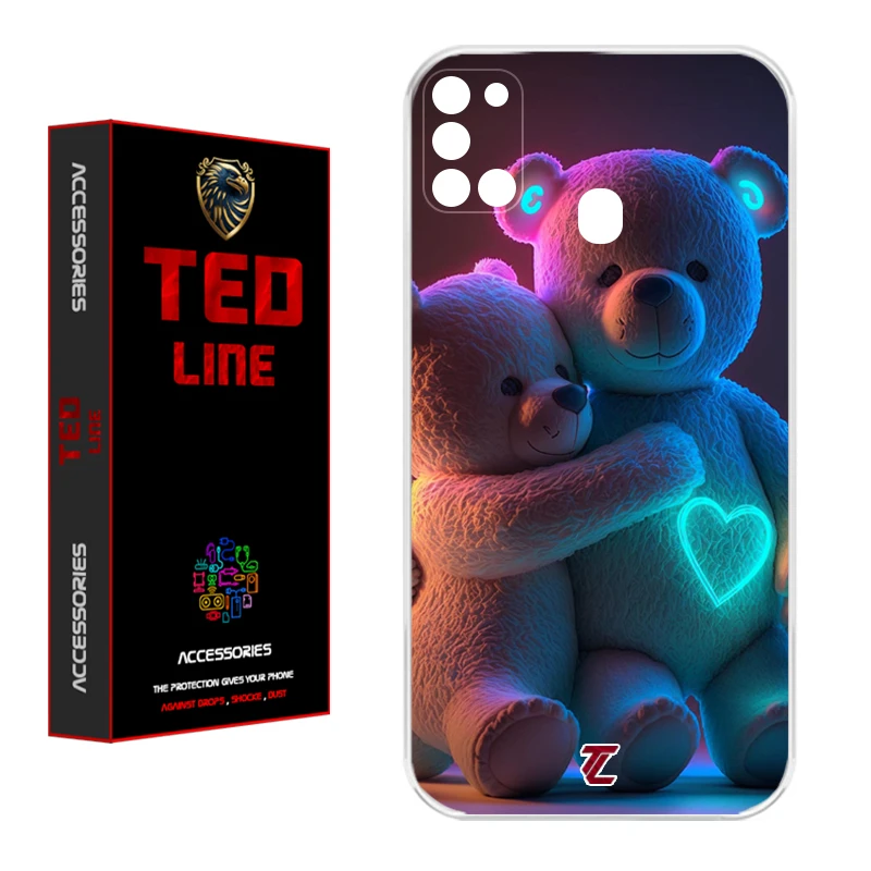 کاور تد لاین طرح خرس عاشق کد 1112 مناسب برای گوشی موبایل سامسونگ Galaxy A21S