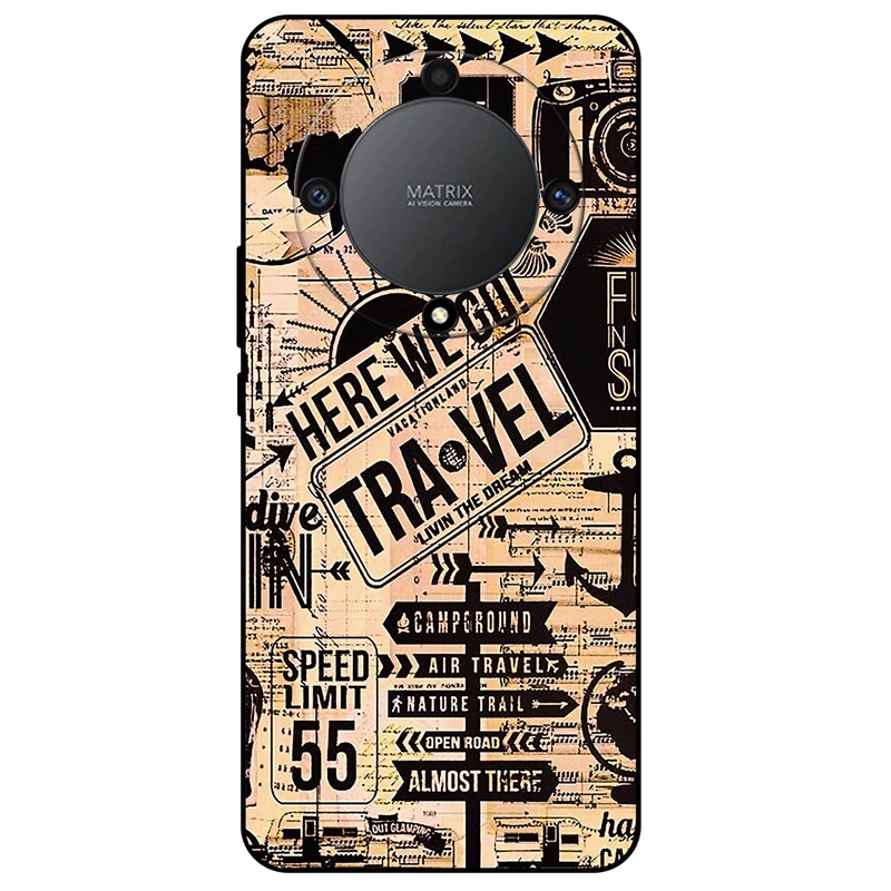 کاور مگافون طرح مسافرت مدل 8098 مناسب برای گوشی موبایل آنر Magic 5 Lite