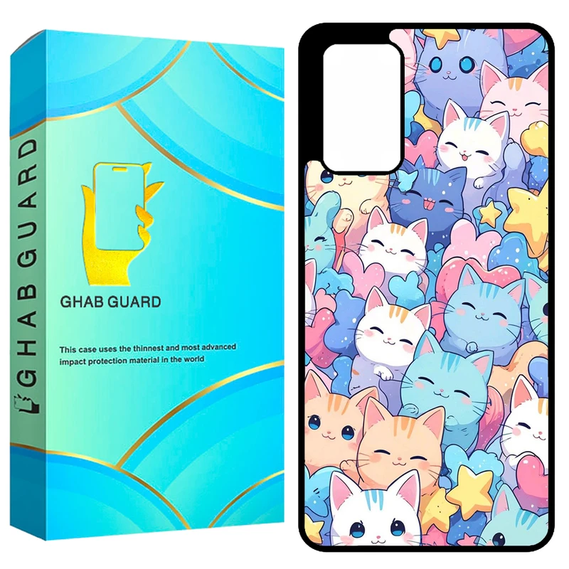 کاور قاب گارد طرح گربه مدل GCHPA72 مناسب برای گوشی موبایل سامسونگ Galaxy A72 4G