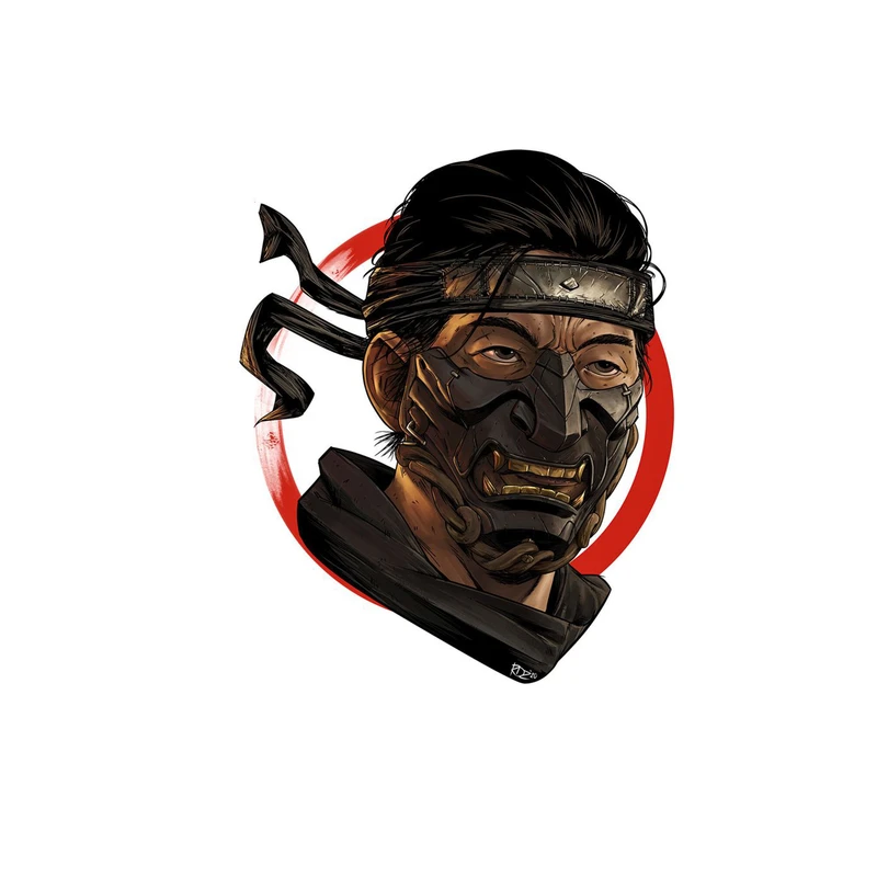 استیکر لپ تاپ و موبایل مدل بازی طرح شبح تسوشیما Ghost of Tsushima کد 4198