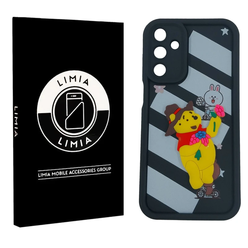 کاور لیمیا مدل سولید لنزدار طرح عروسکی برجسته مناسب برای گوشی موبایل سامسونگ Galaxy A25
