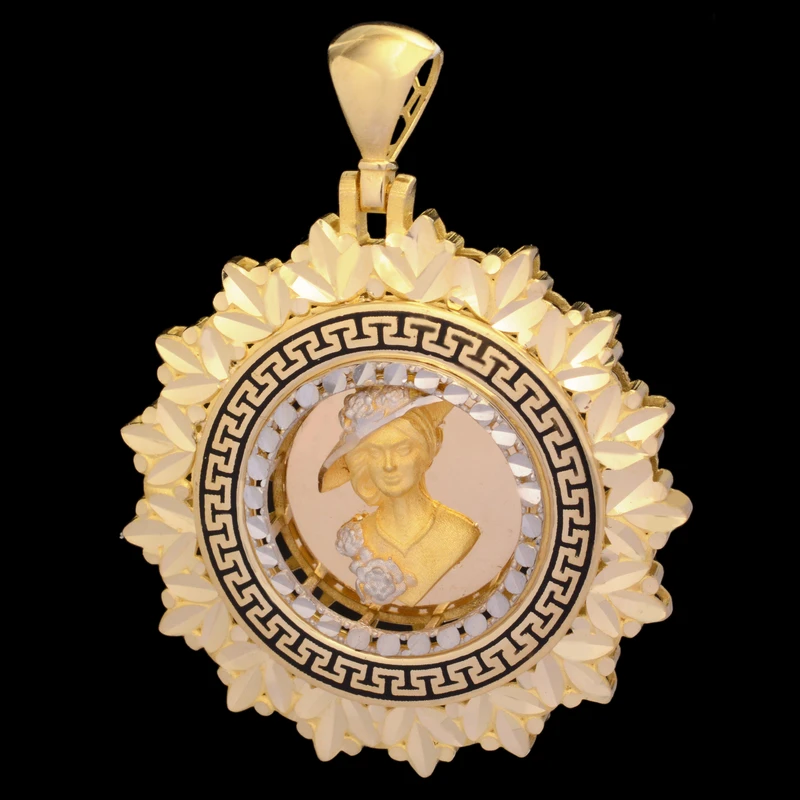 آویز گردنبند طلا 18 عیار زنانه طلای مستجابی طرح هلیا A1125 کد 89641
