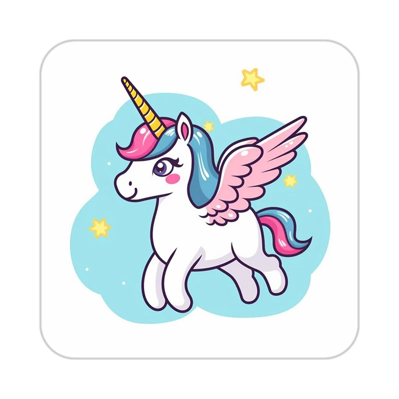 زیر لیوانی کاکتی طرح اسب تک شاخ و یونیکورن مدل mp29312