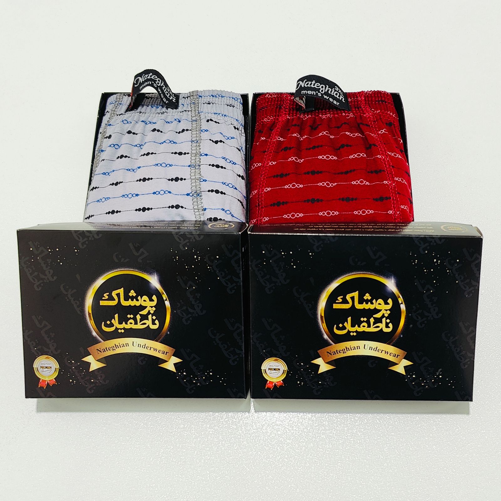 شورت مردانه پوشاک ناطقیان مدل پادار سوپر نخ پنبه کد 6 مجموعه 2 عددی -  - 3