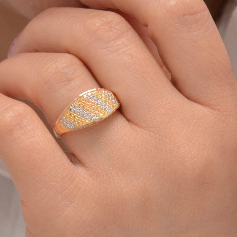 انگشتر طلا 18 عیار زنانه طلای مستجابی مدل آوا کد 670566  - 3