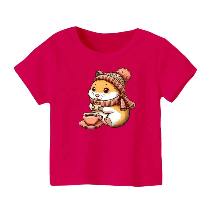 تی شرت آستین کوتاه بچگانه مدل سنجاب کد ۳