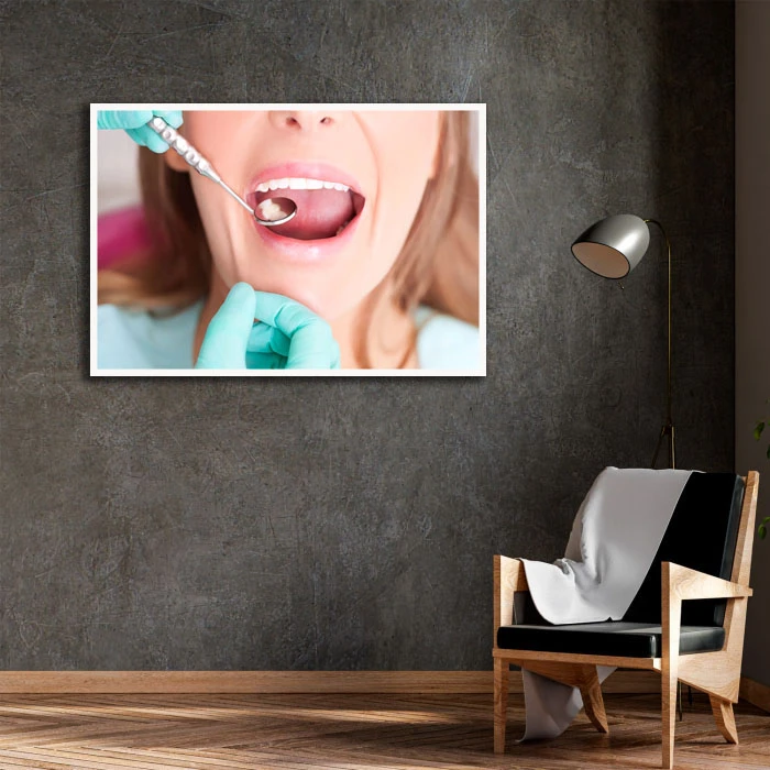 تابلو بکلیت طرح دندانپزشکی مدل W-D2348 فریم سفید