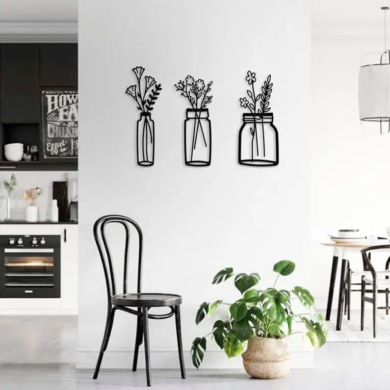 استیکر مدل گلدان مجموعه 3 عددی