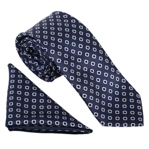 ست کراوات و دستمال جیب مردانه نسن مدل V12