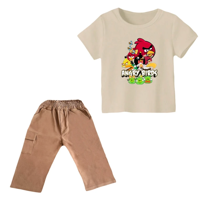 ست تی شرت و شلوارک پسرانه مدل انگری بردز کد ۲