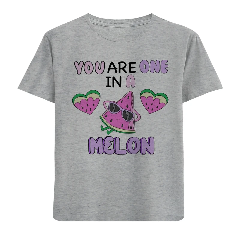 تی شرت آستین کوتاه دخترانه مدل هندونه F831