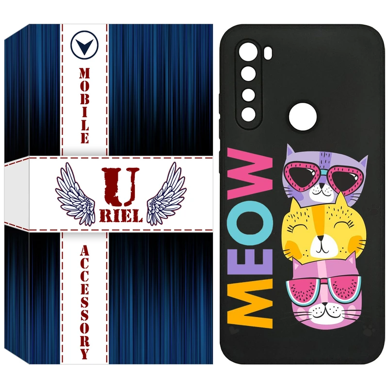 کاور یوریل قاب مدل KSH کد 57 طرح گربه مناسب برای گوشی موبایل شیائومی Redmi Note 8