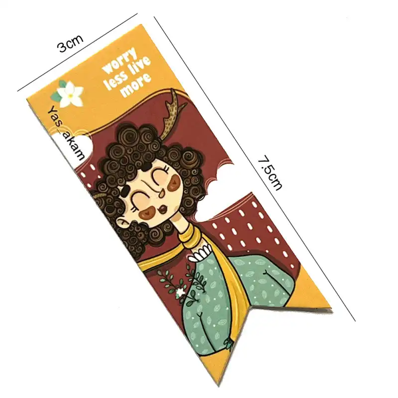 نشانگر کتاب یاس آکام مدل دختران فرفری مجموعه 8 عددی