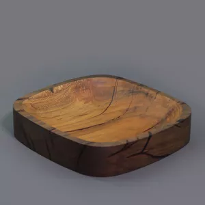 کاسه چوبی داچوب مدل جنگل کد ch-prblk