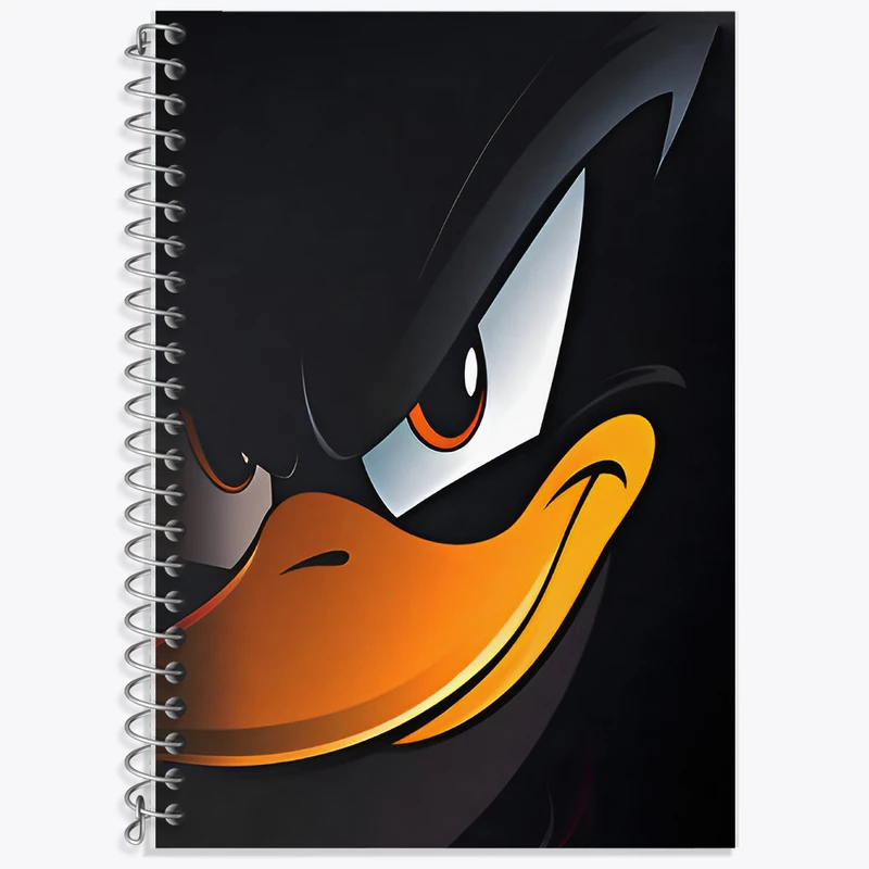 دفتر زبان 50 برگ خندالو مدل دو خط طرح دافی داک (Daffy Duck) کد F8137