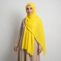 شال زنانه مدل پلیسه پفکی نخی طرح ساده کد ana-2201