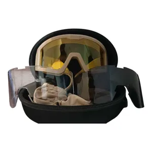 عینک موتور سواری مدل تاکتیکال به همراه 2 لنز و کیف حمل