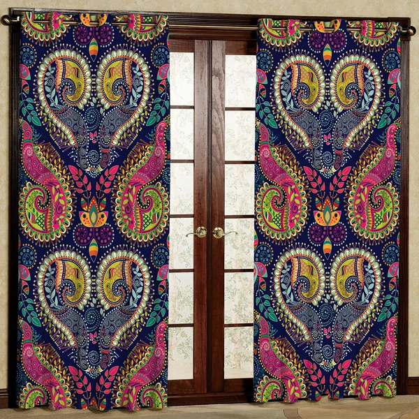 پرده مخمل پانچی کد 5958 سایز 280x140 سانتی متر