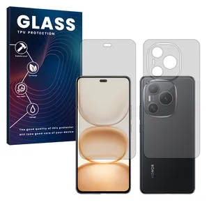 Glass Transparent Hydrogel Screen Protector for Honor Power mobile phone along with the back protector