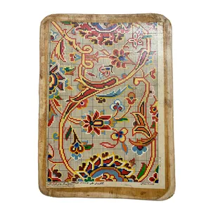آویز چوبی مدل تابلو زینتی نقشه فرش CMH1009