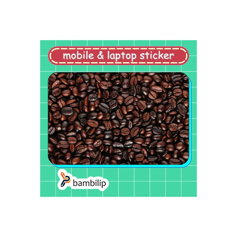 استیکر بامبیلیپ مدل کارت عابر طرح دانه های قهوه کد 8950150
