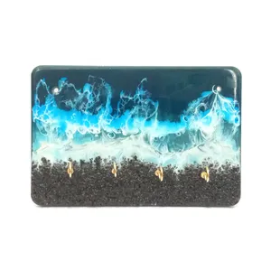 جاکلیدی رزینی مدل دیواری طرح ساحل و دریا کد 893