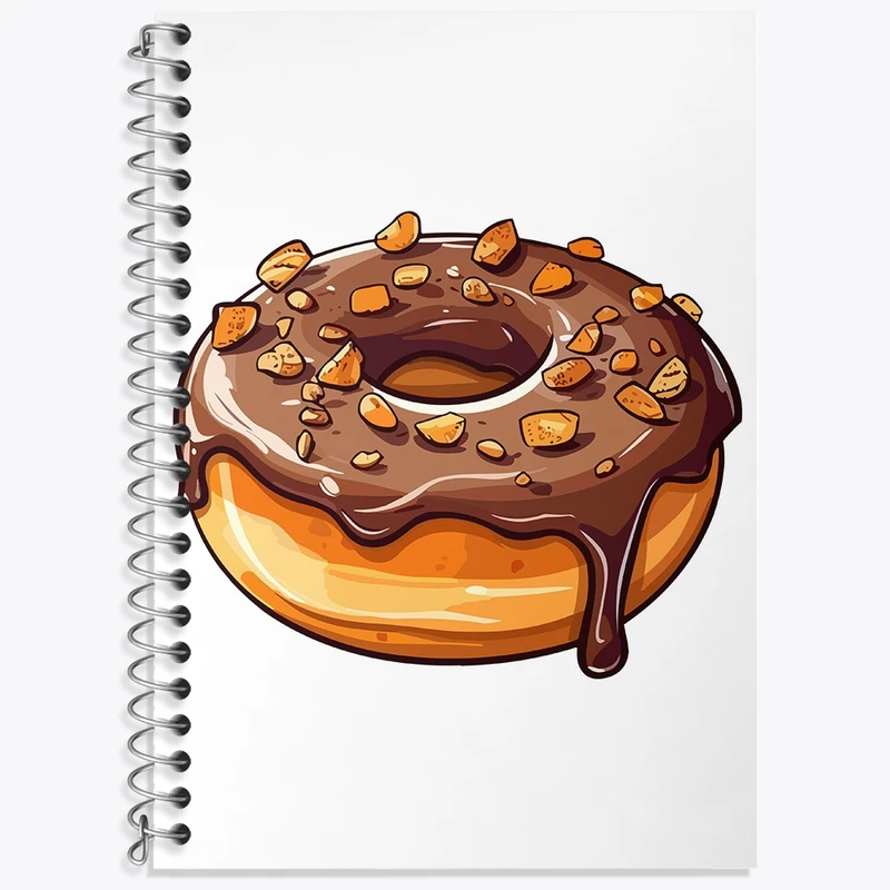 دفتر زبان 50 برگ خندالو مدل دو خط طرح کیک و شیرینی پزی کد 36682