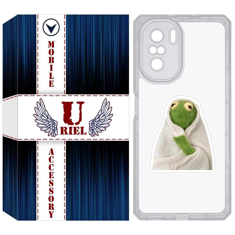 کاور یوریل مدل Clear کد 82 طرح قورباغه مناسب برای گوشی موبایل شیائومی Poco F3 / Redmi K40 / Mi 11i