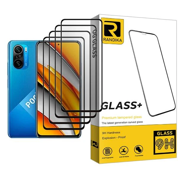 محافظ صفحه نمایش راندیکا مدل Glass MIX004 مناسب برای گوشی موبایل شیائومی Poco F3 بسته چهار عددی