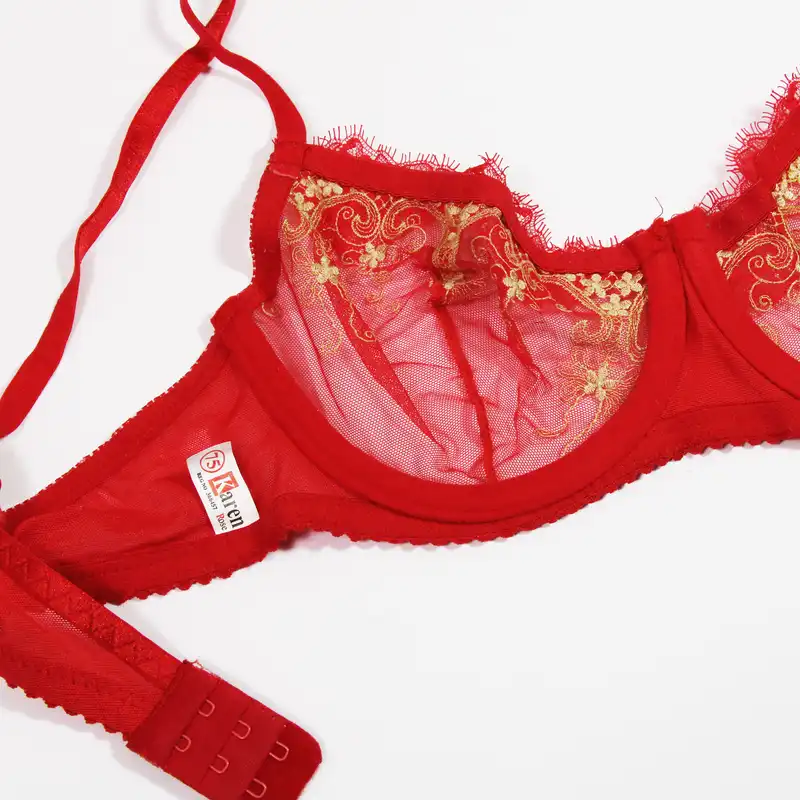 سوتین زنانه کارنا رز مدل فنردار کد 3377 رنگ قرمز