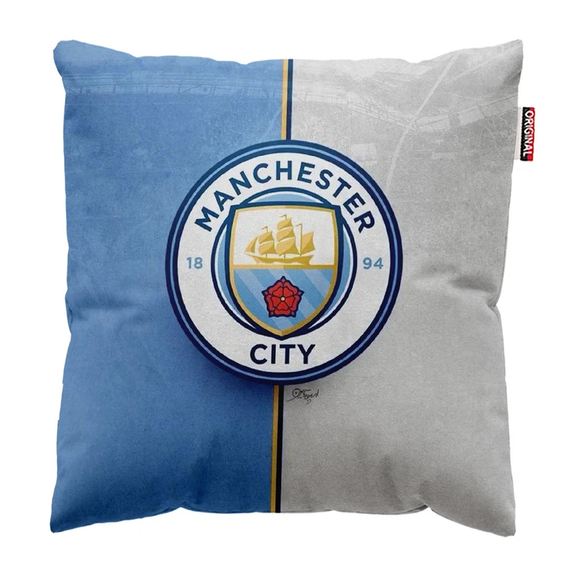 کوسن پاد آفرین طرح باشگاه منچسترسیتی کد 2542 سایز 30*30 سانتی متر